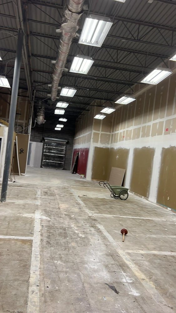 Wall installation in a commercial interior