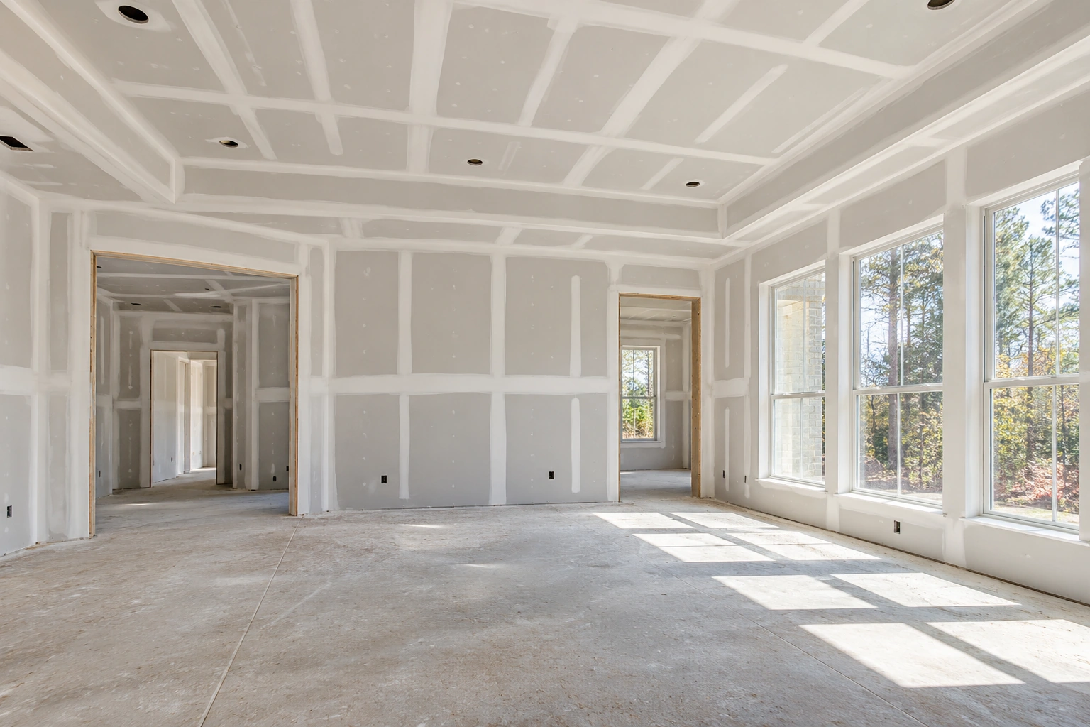 Drywall installation & finishing — an Atlanta-area architectural interior